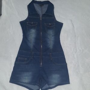 Denim Romper